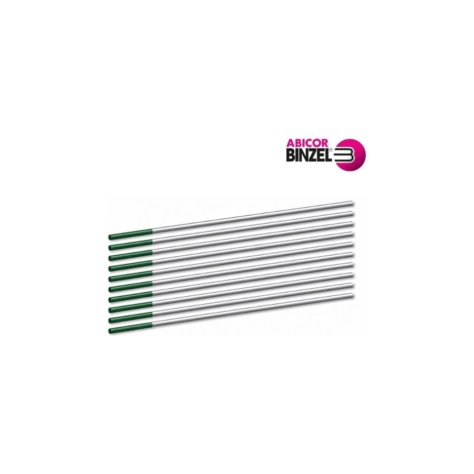 Wolfraam elektrode WP 175 mm AC groen BINZEL